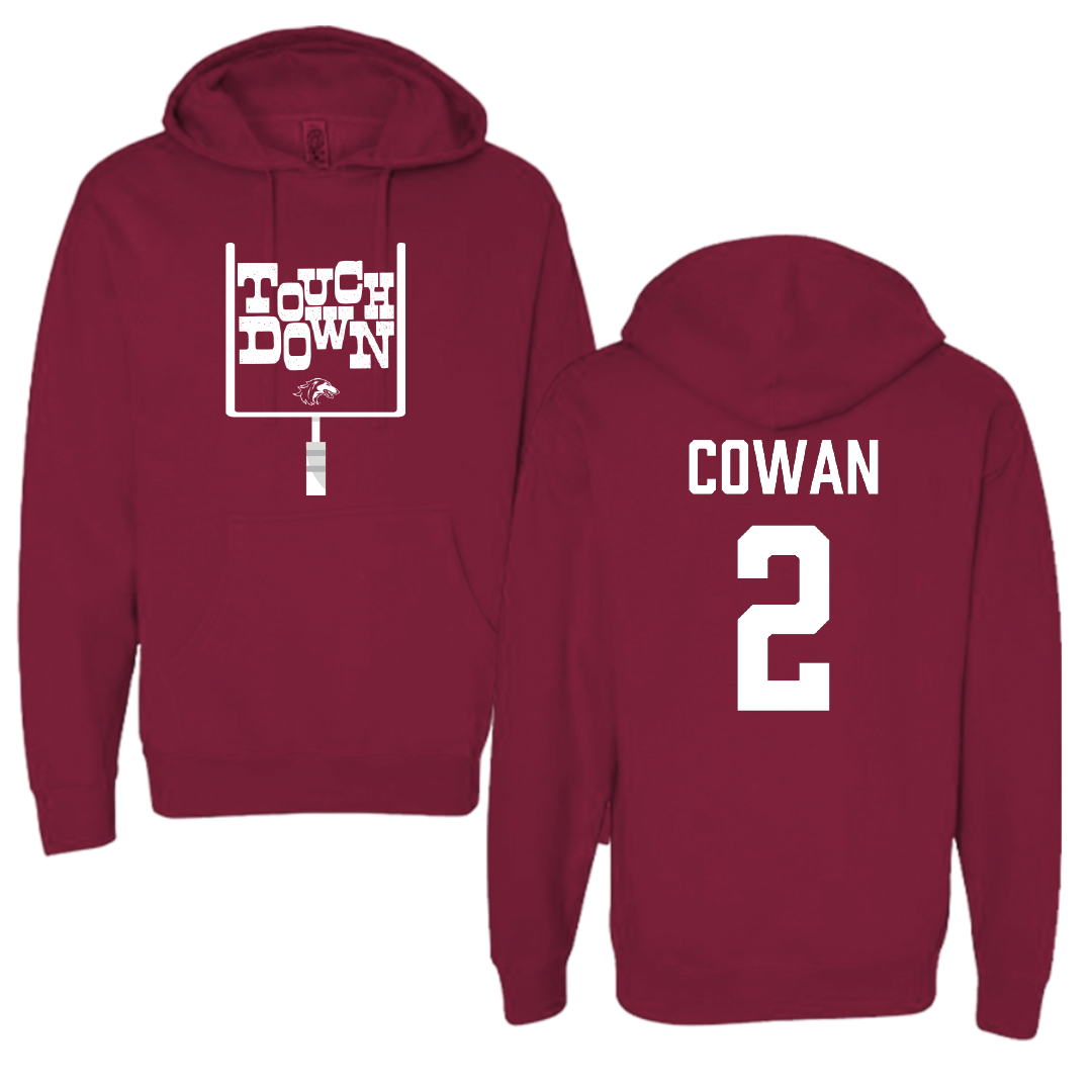 Southern Illinois University at Carbondale Football Maroon Touchdown Hoodie - #2 Devin Cowan