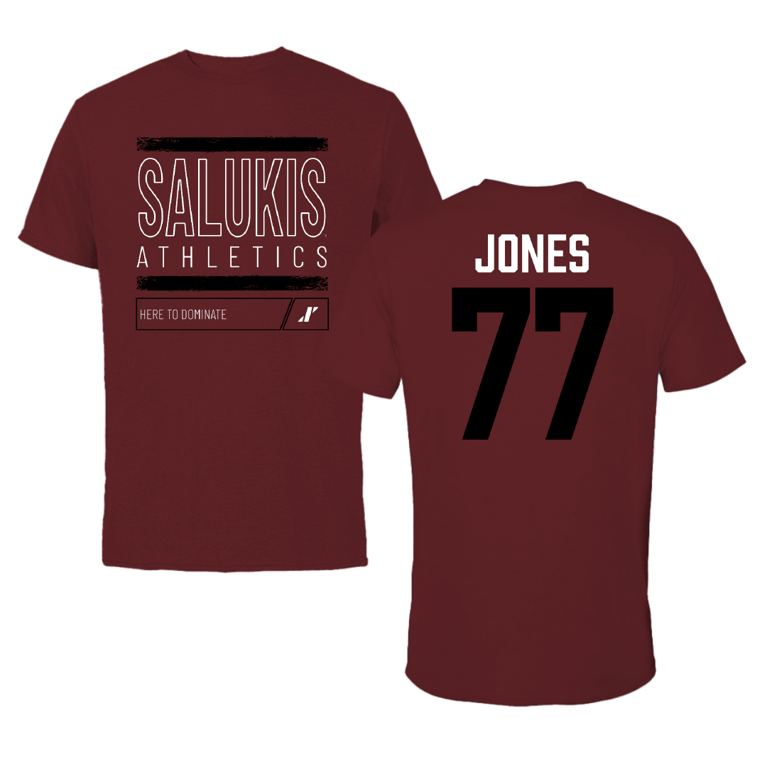 Southern Illinois University at Carbondale Softball Maroon Dominate Performance Tee - #77 Sidney Jones