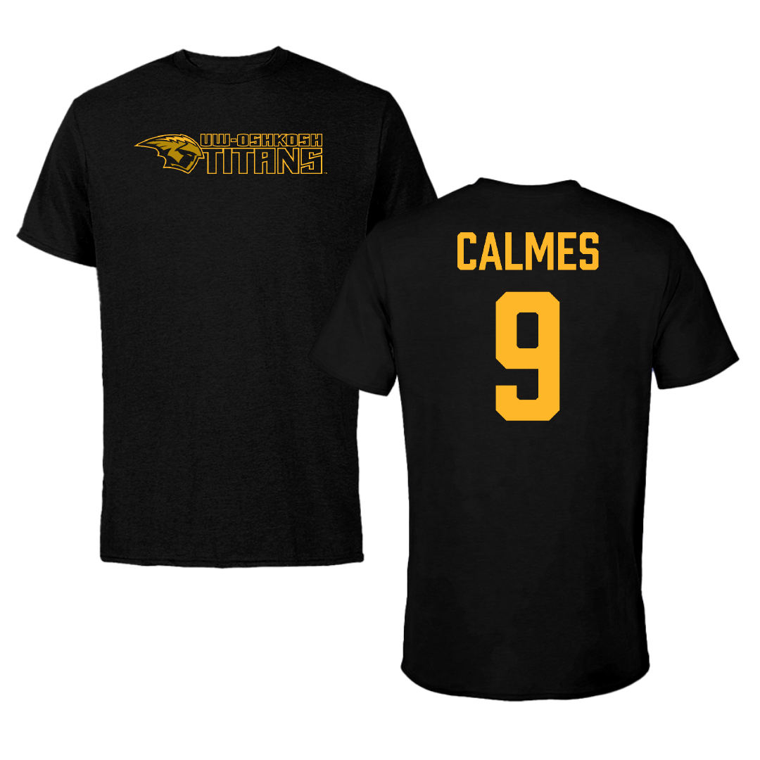 University of Wisconsin-Oshkosh Softball Black Tee - #9 Skyler Calmes
