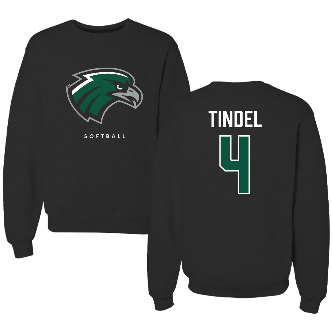 Northeastern State University Softball Black Crewneck - #4 Korynn Tindel