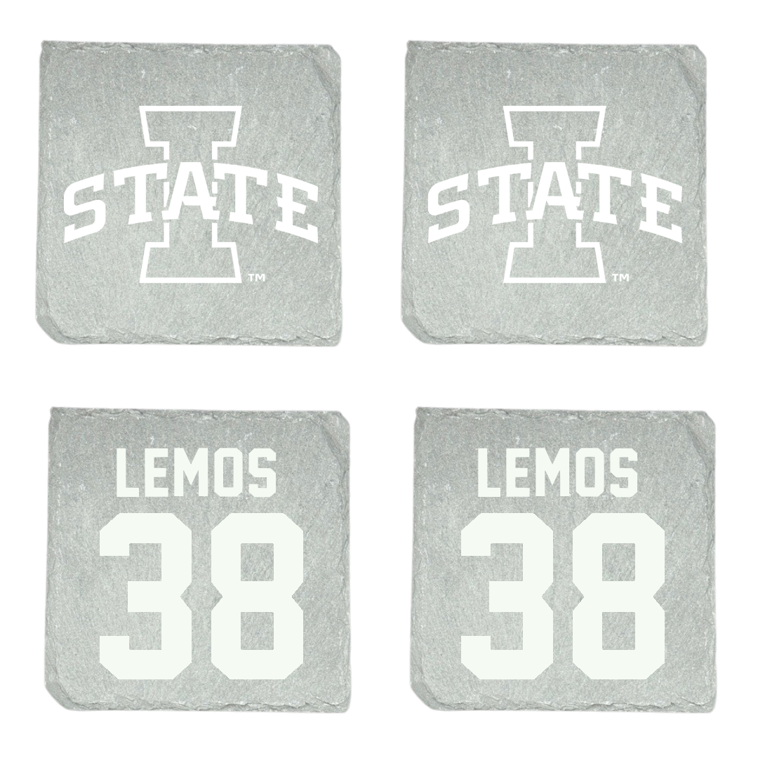 Iowa State University Football Stone Coaster (4 Pack)  - #38 Eddie Lemos