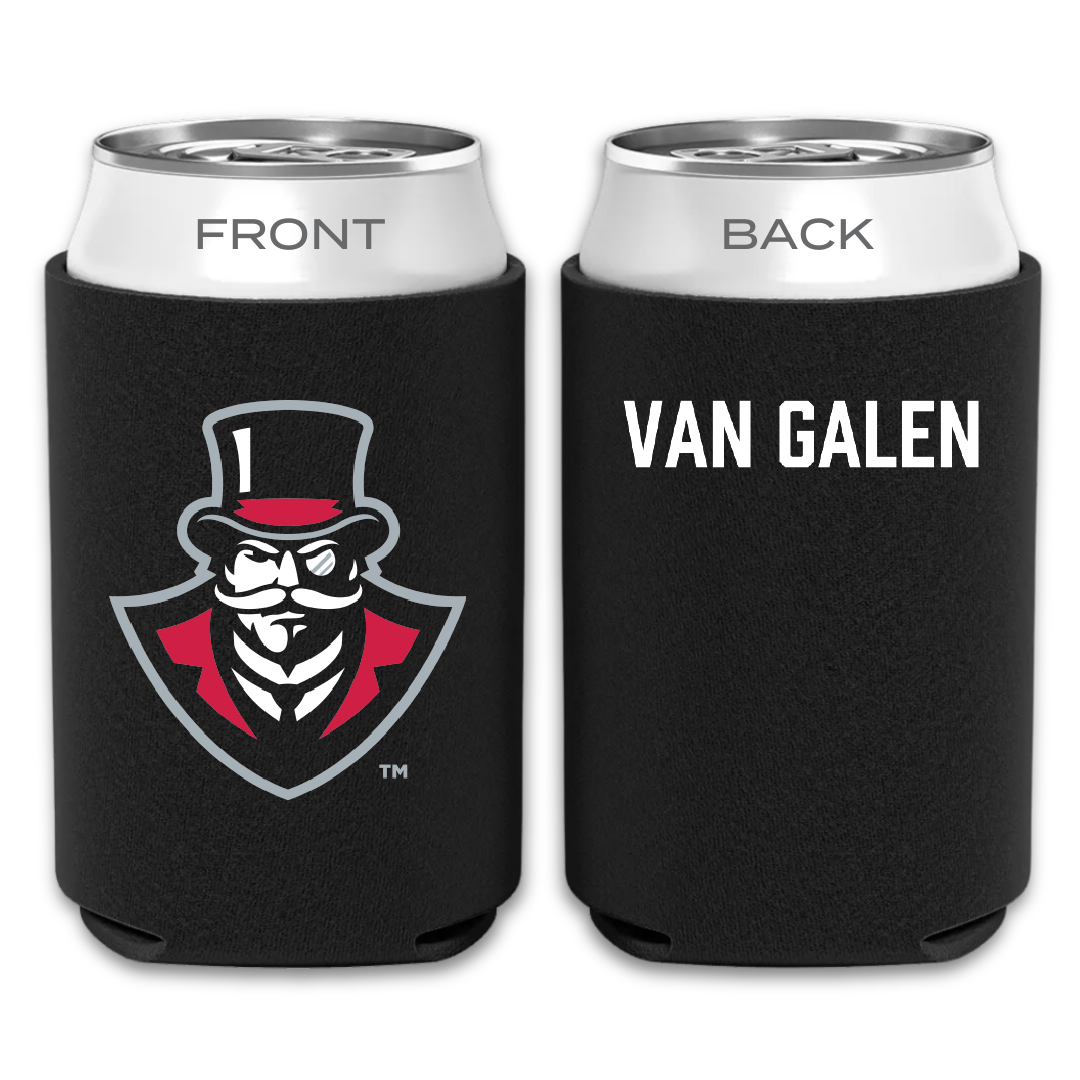 Austin Peay State University Tennis Black Can Cooler - Bodi Van Galen