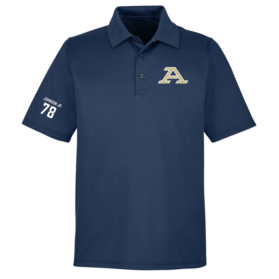University of Akron Football Navy Polo - #78 DJ Johnson Jr