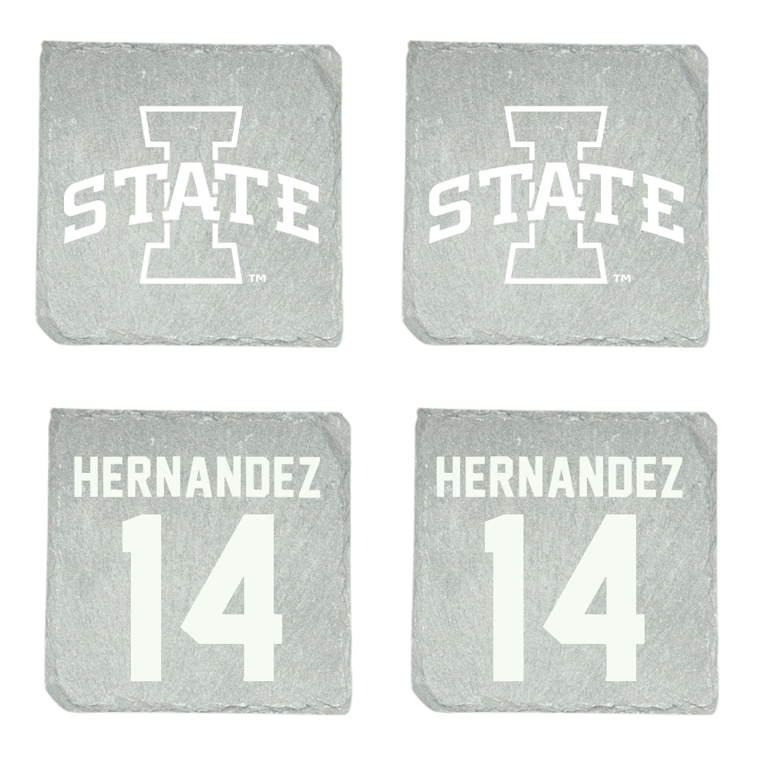 Iowa State University Soccer Stone Coaster (4 Pack)  - #14 Lauren Hernandez