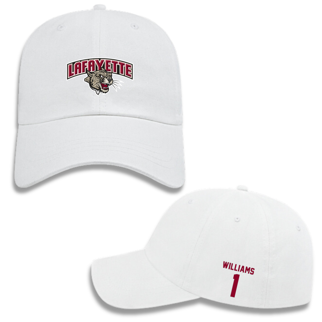 Lafayette College Basketball (M) White Hat - #1 Caleb Williams