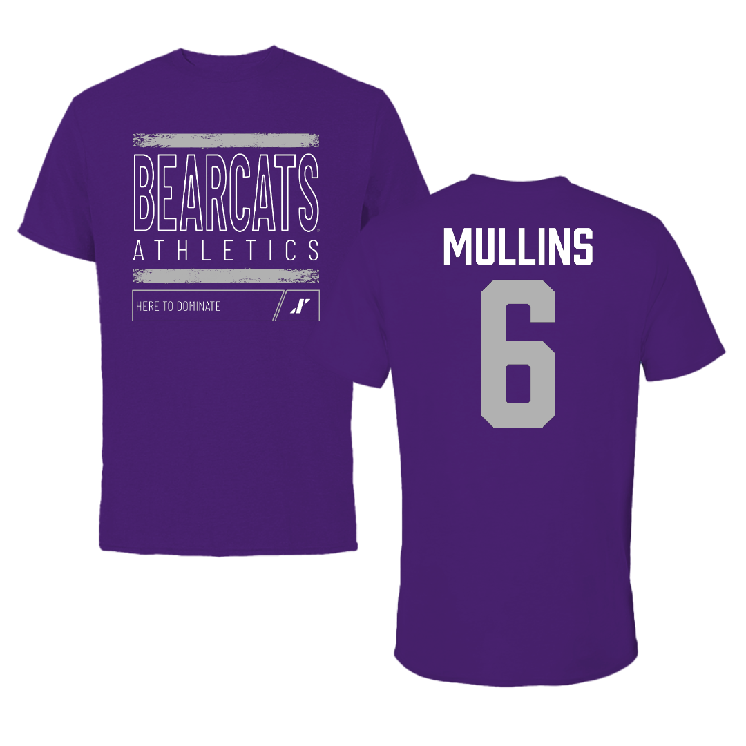 Southwest Baptist University Football Purple Dominate Performance Tee - #6 Canaan Mullins