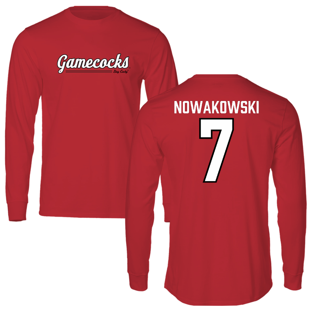 Jacksonville State University Softball Red General Long Sleeve - #7 Morgan Nowakowski