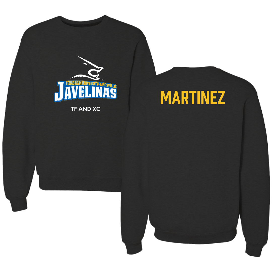 Texas A&M University-Kingsville TF and XC Black Crewneck - Anthony Martinez