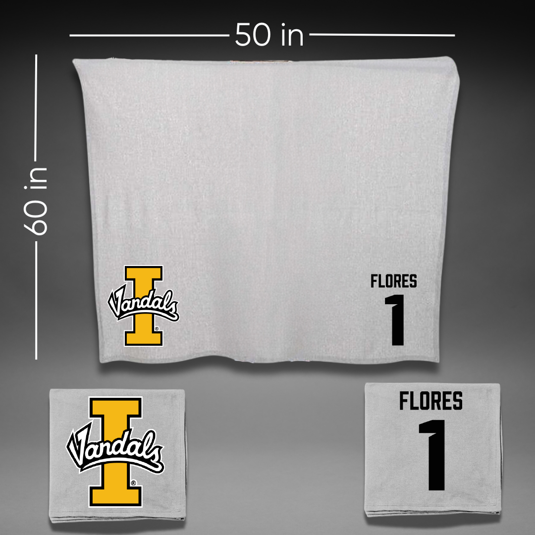 University of Idaho Soccer Gray Vandals Blanket - #1 Paula Flores