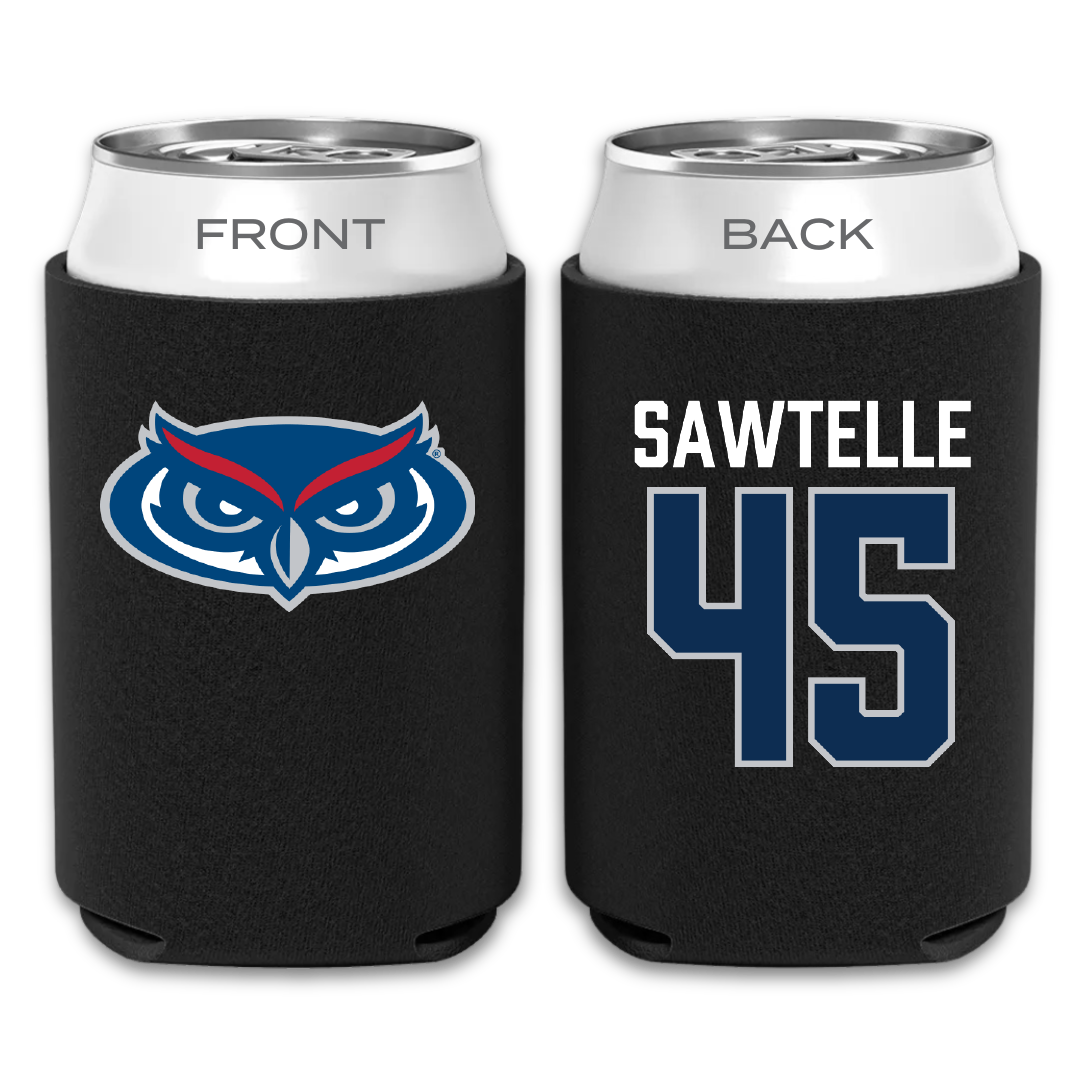 Florida Atlantic University Football Black Can Cooler - #45 Makai Sawtelle