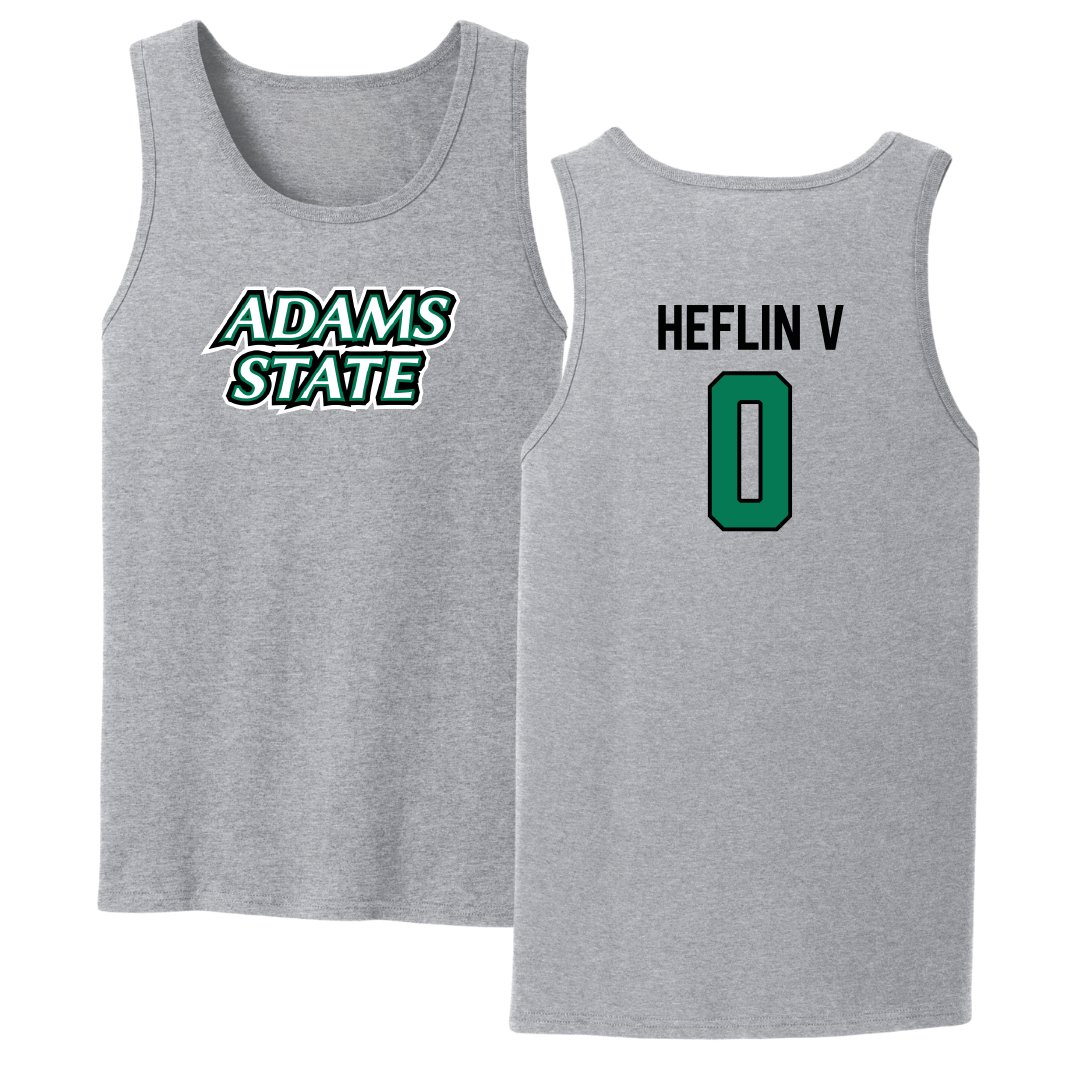 Adams State University Basketball Sport Gray Tank Top - #0 Robert Heflin V