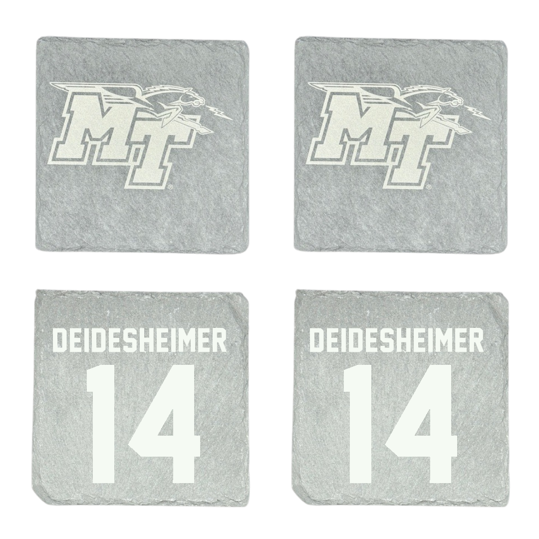 Middle Tennessee State University Volleyball Stone Coaster (4 Pack)  - #14 Payton Deidesheimer