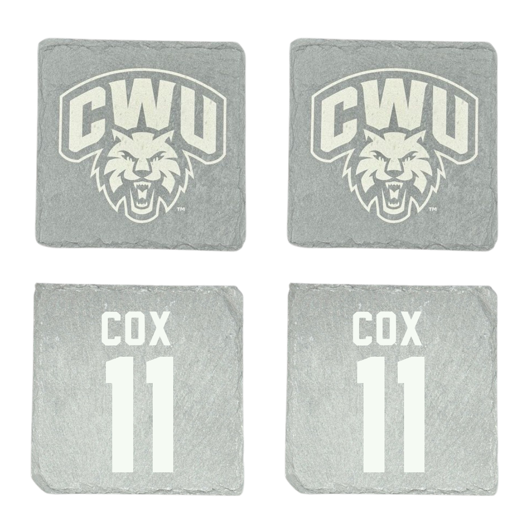 Central Washington University Volleyball Stone Coaster (4 Pack)  - #11 Lacy Cox