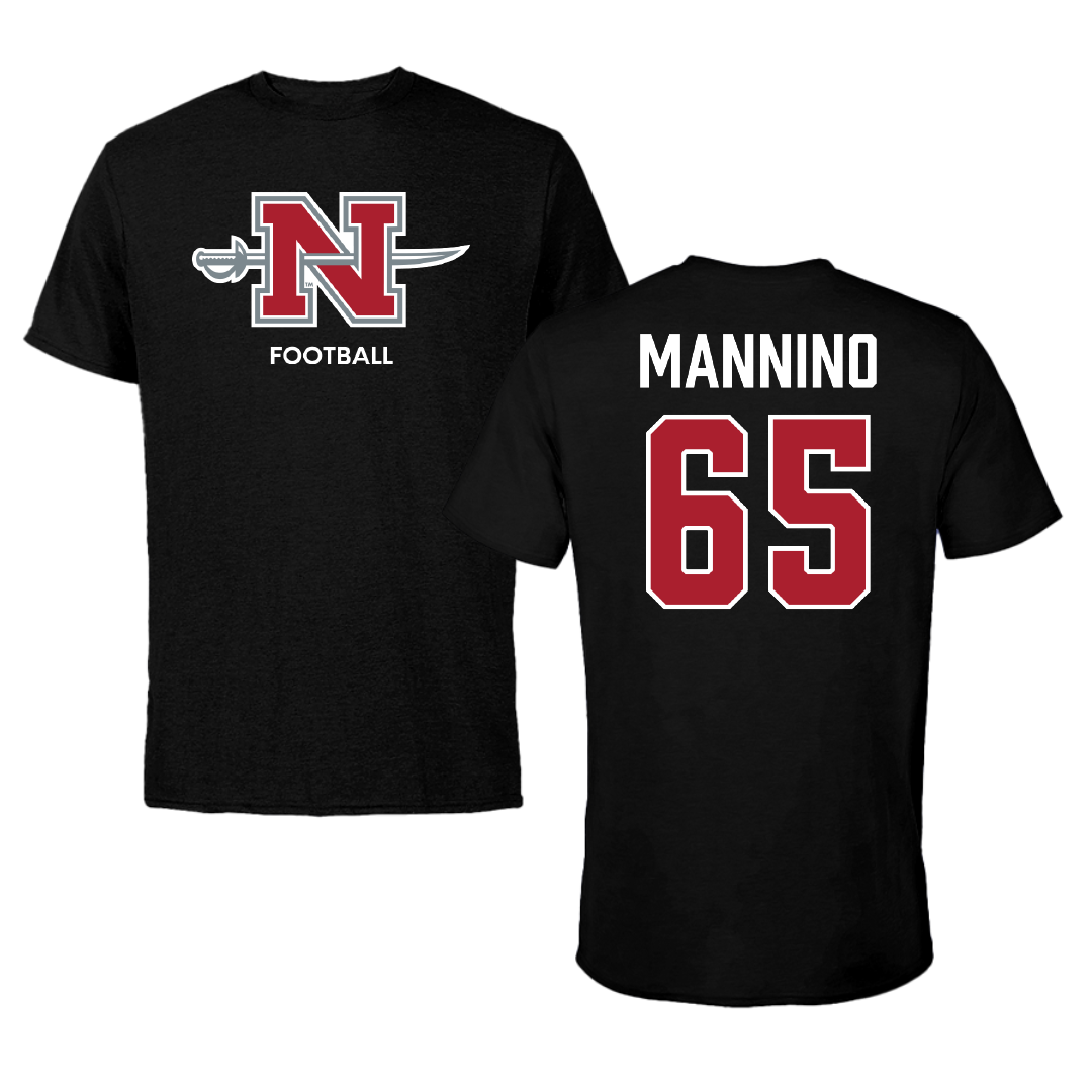 Nicholls State University Football Black Mascot Performance Tee - #65 Christian Mannino