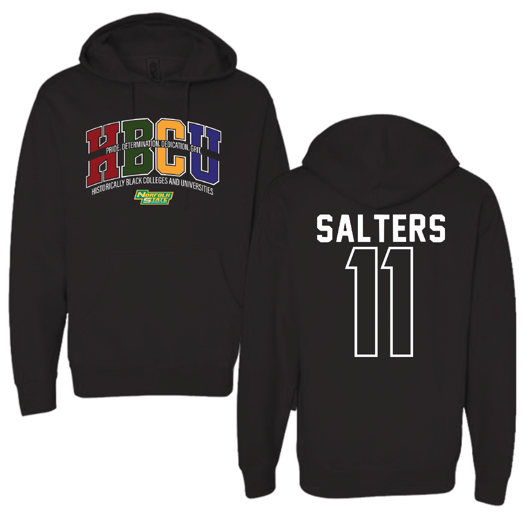 Norfolk State University Baseball Black HBCU Hoodie - #11 Ian Salters