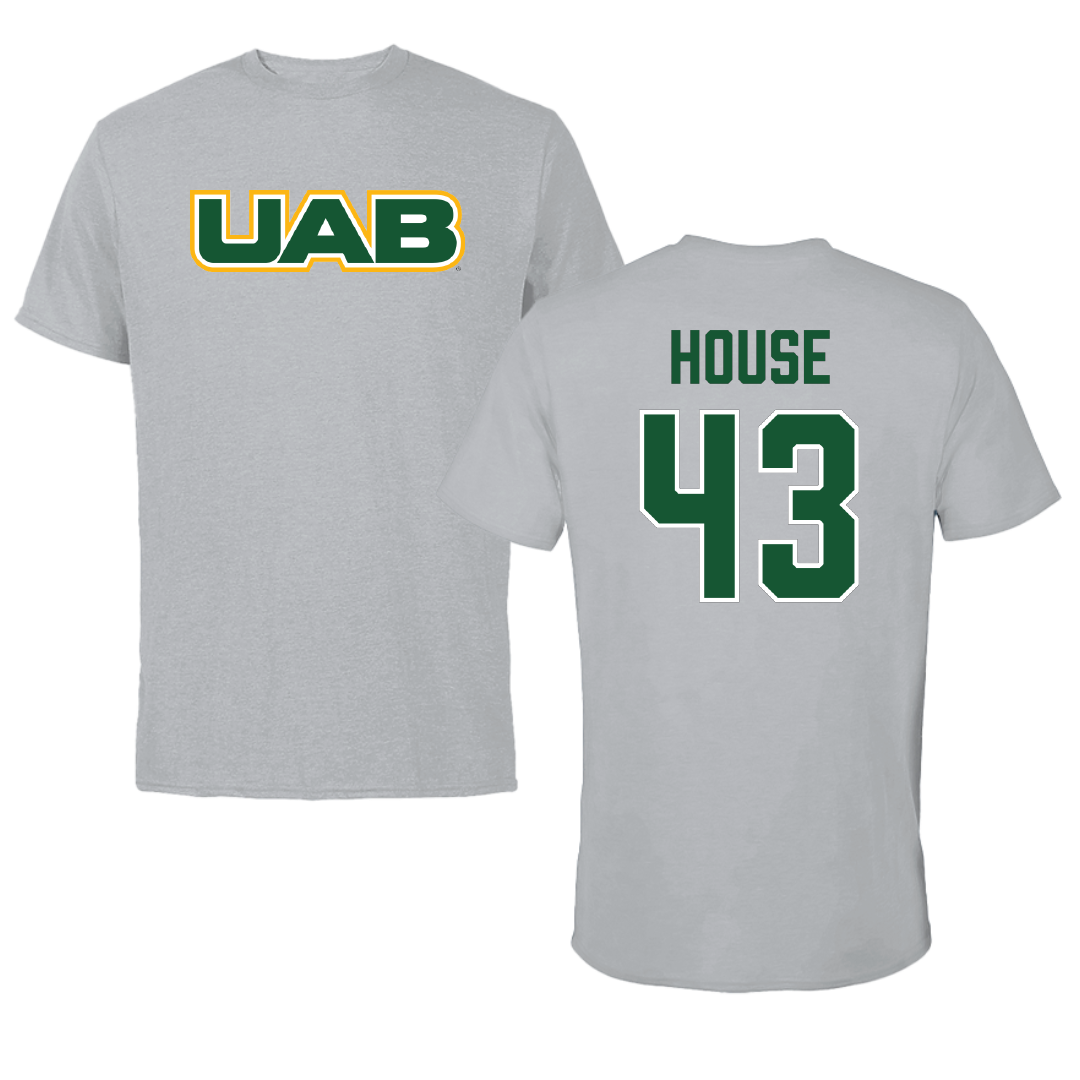 University of Alabama at Birmingham Baseball Sport Gray Tee - #43 Brooks House