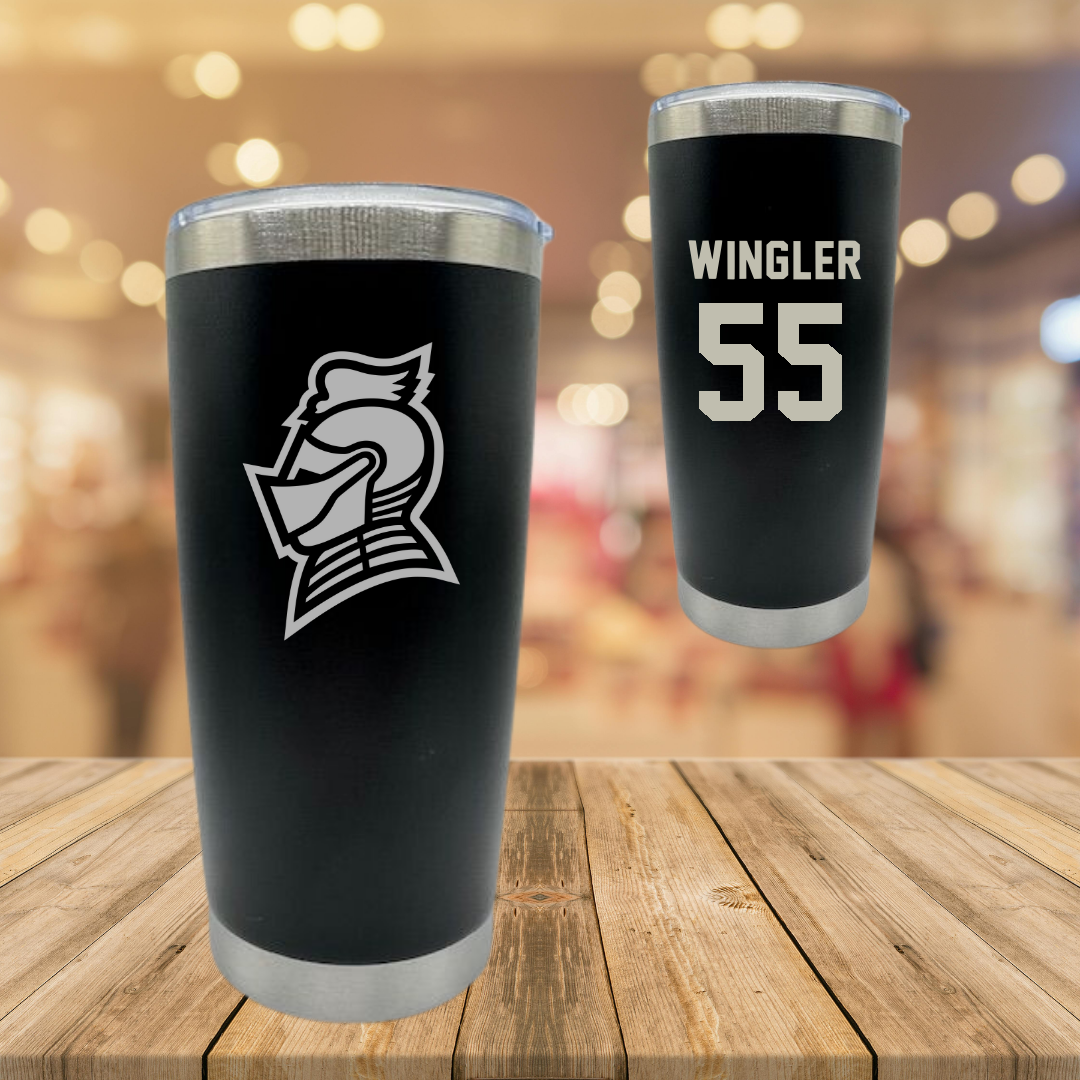 Bellarmine University Basketball (W) Black Stainless Steel Tumbler - #55 Kendall Wingler