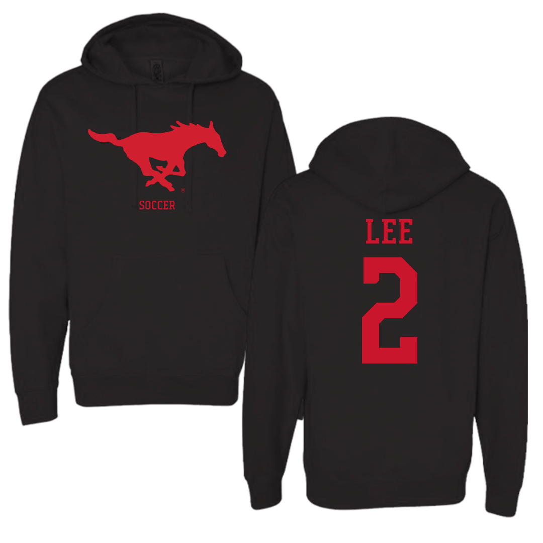 Southern Methodist University Soccer (W) Black Mascot Hoodie - #2 Kaya Lee