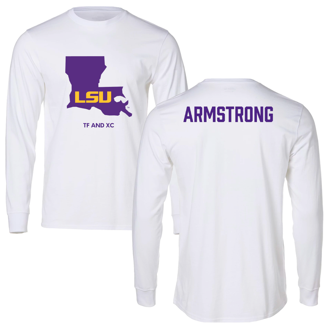 Louisiana State University TF and XC White Long Sleeve - Alia Armstrong