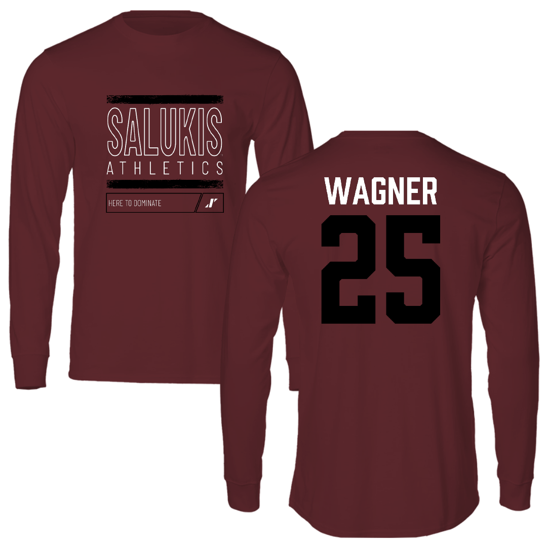 Southern Illinois University at Carbondale Football Maroon Dominate Long Sleeve - #25 Kayleb Wagner
