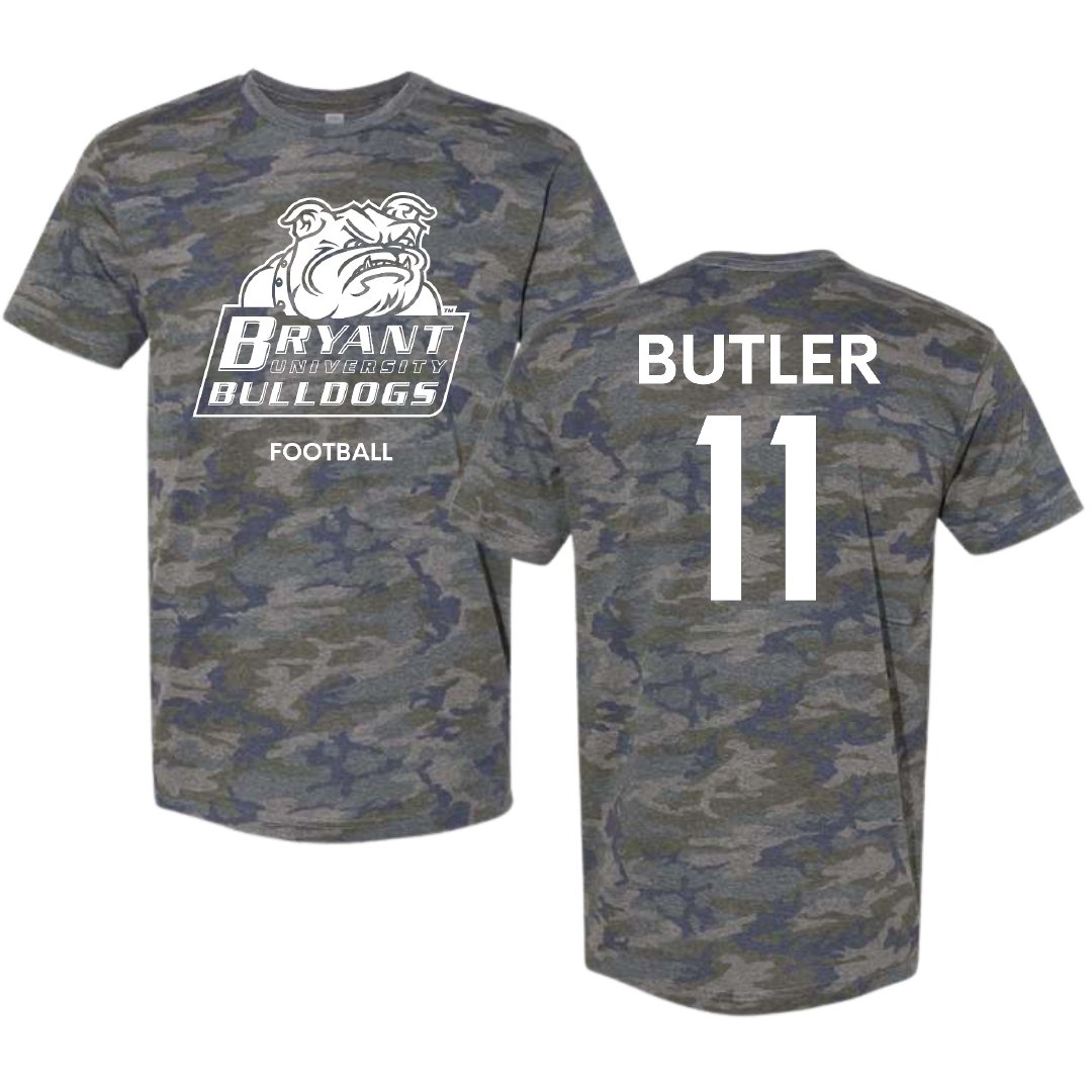 Bryant University Football Vintage Camo Tee - #11 TJ Butler