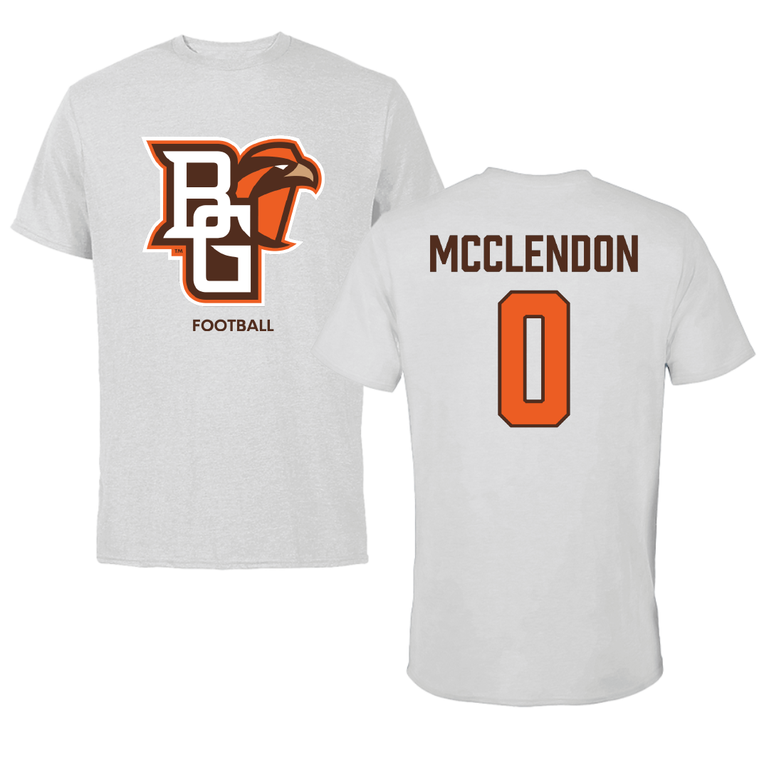 Bowling Green State University Football Light Gray Performance Tee - #0 Darius McClendon