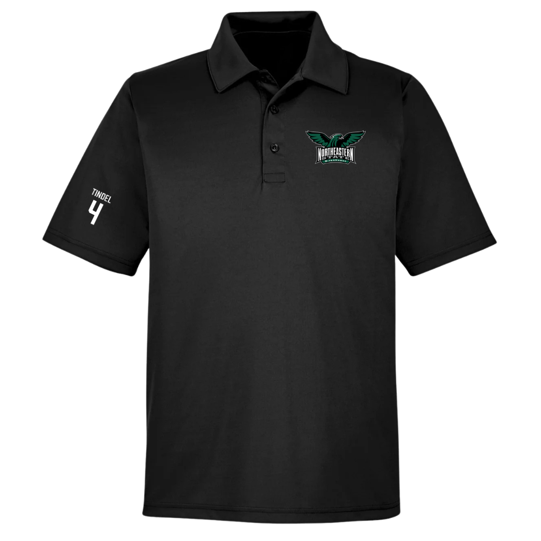 Northeastern State University Softball Black Polo - #4 Korynn Tindel
