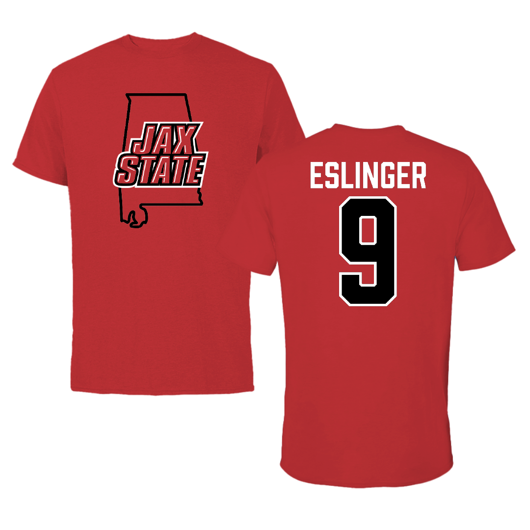Jacksonville State University Softball Red State Tee - #9 Jordan Eslinger