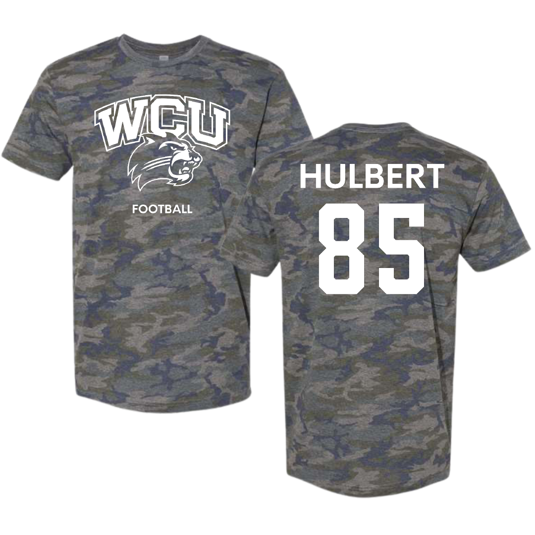 Western Carolina University Football Vintage Camo Tee - #85 David Hulbert