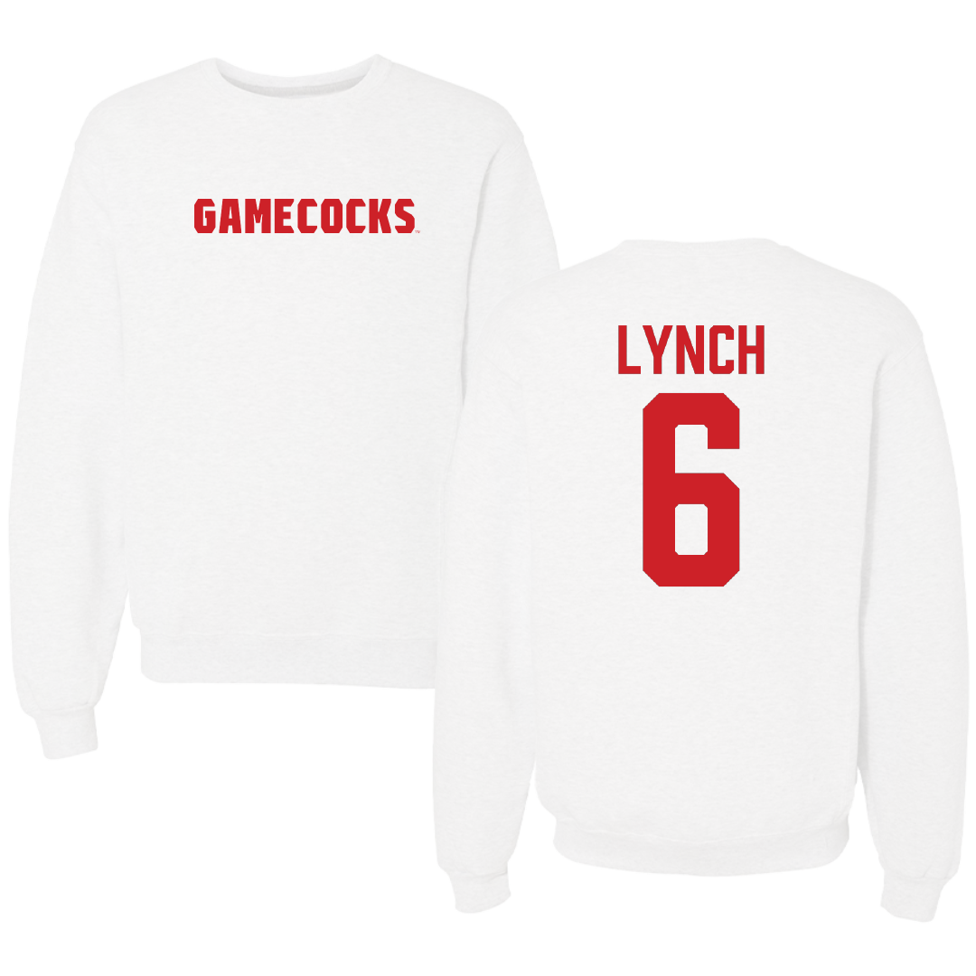 Jacksonville State University Beach Volleyball White Crewneck - #6 Carley Lynch