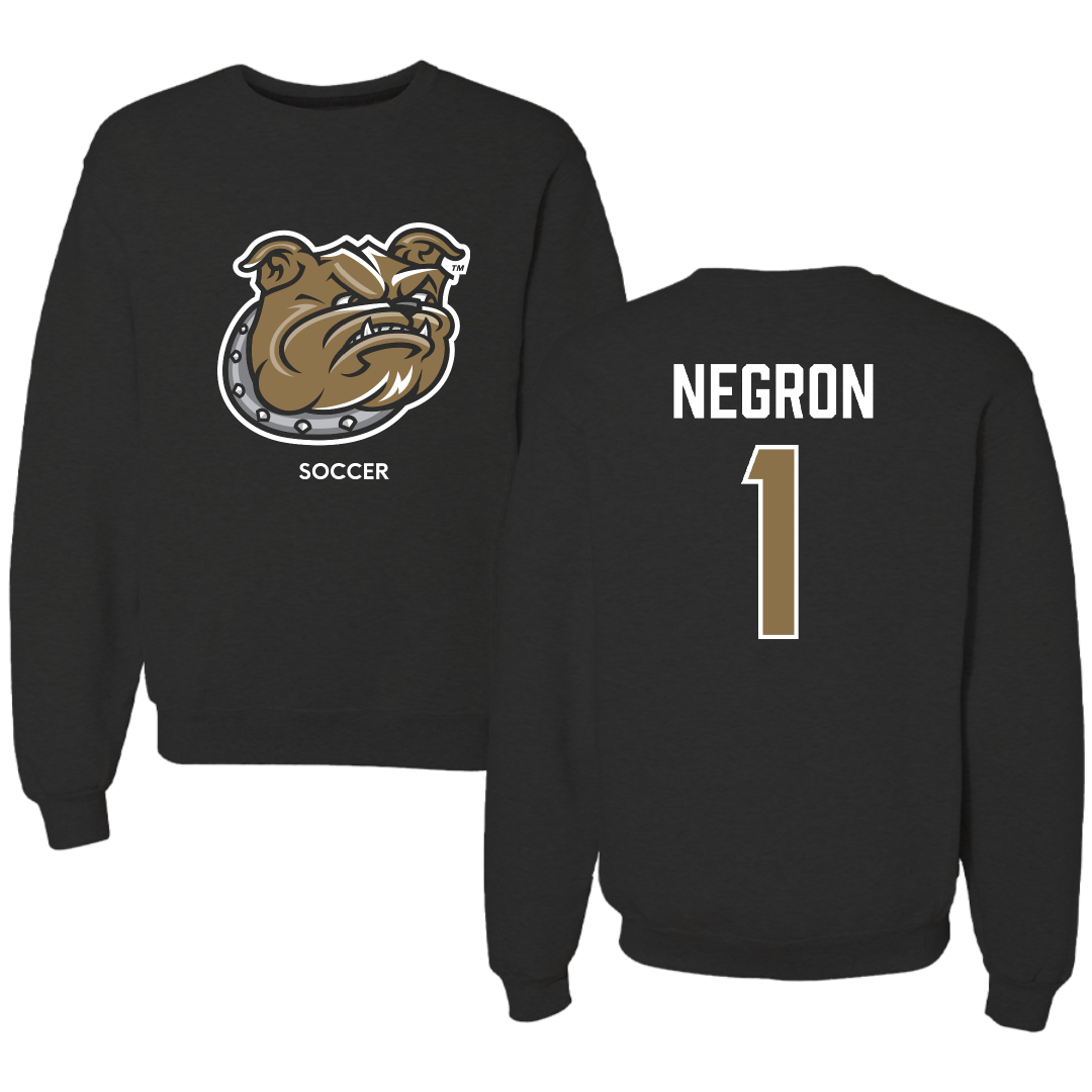 Bryant University Soccer (W) Black Crewneck - #1 Selena Negron
