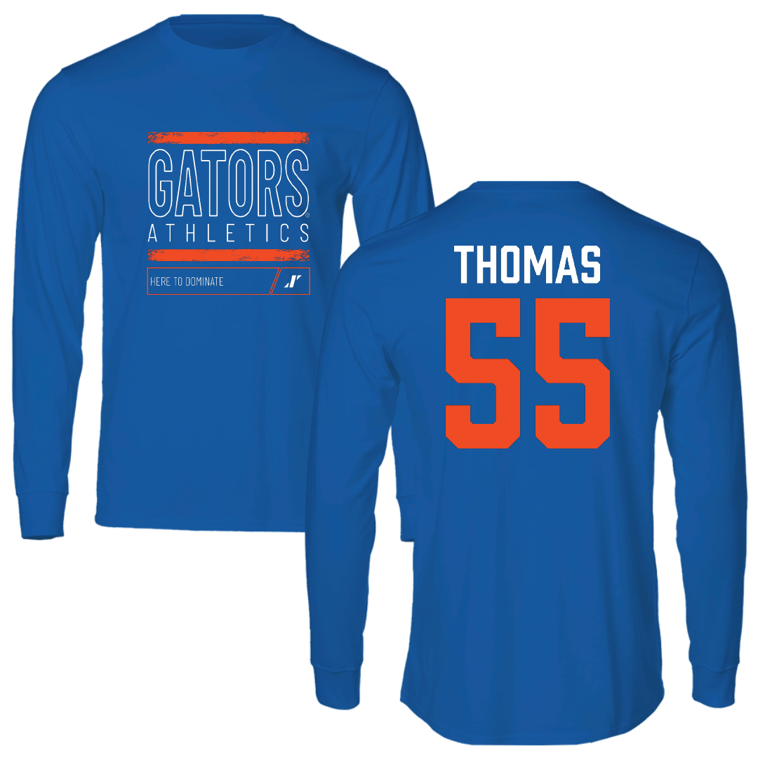 University of Florida Volleyball Blue Dominate Long Sleeve - #55 Amaya Thomas