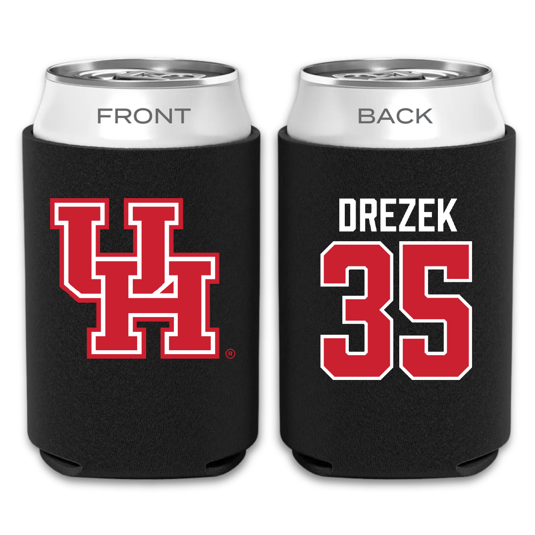 University of Houston Baseball Black Can Cooler - #35 Graysen Drezek