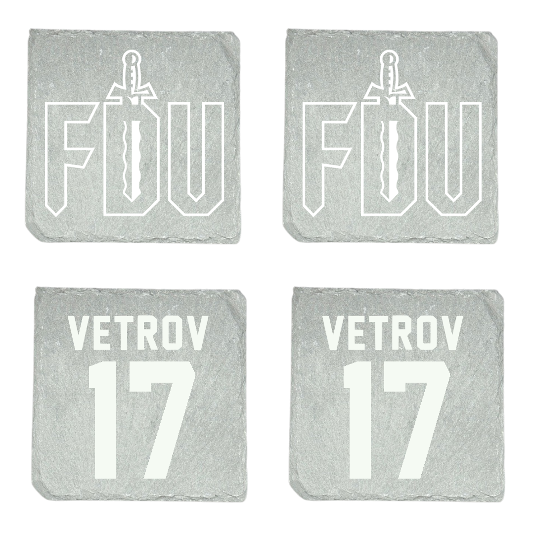Fairleigh Dickinson University-Metropolitan Campus Volleyball Stone Coaster (4 Pack)  - #17 Artem Vetrov