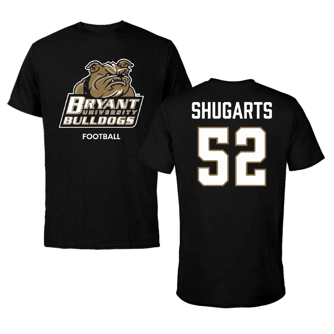 Bryant University Football Black Tee - #52 Beau Shugarts