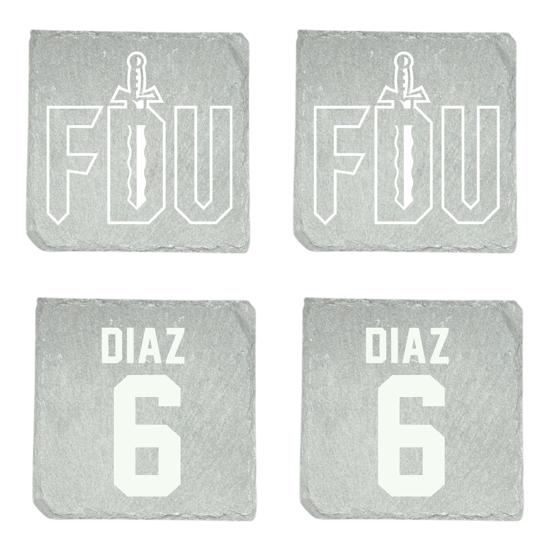 Fairleigh Dickinson University-Metropolitan Campus Volleyball Stone Coaster (4 Pack)  - #6 Diego Diaz