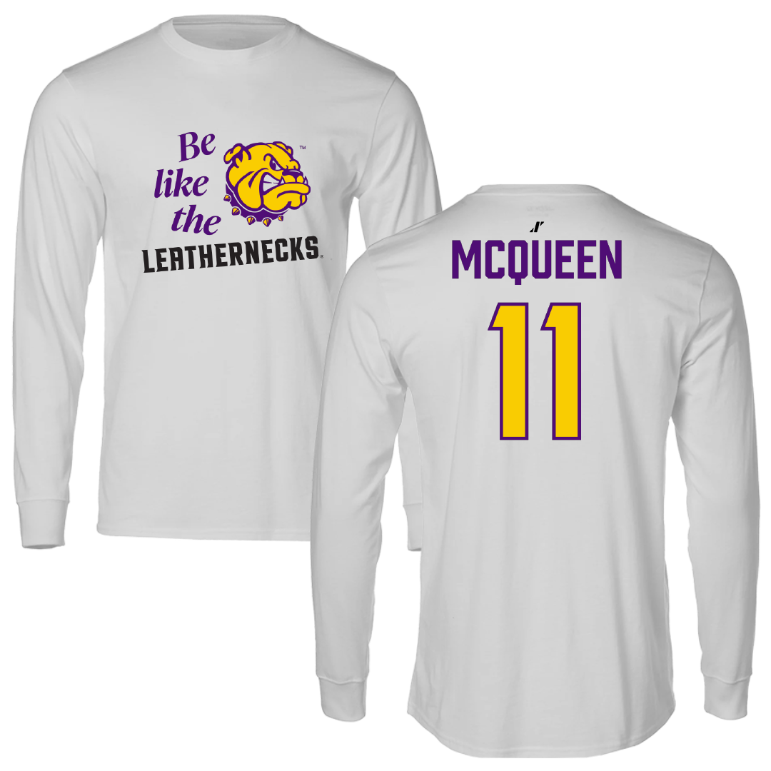 Western Illinois University Softball Light Gray Be Like Us Performance Long Sleeve - #11 Tori McQueen
