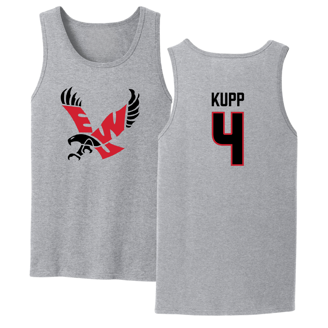 Eastern Washington University Soccer Sport Gray Tank Top - #4 Katrina Kupp