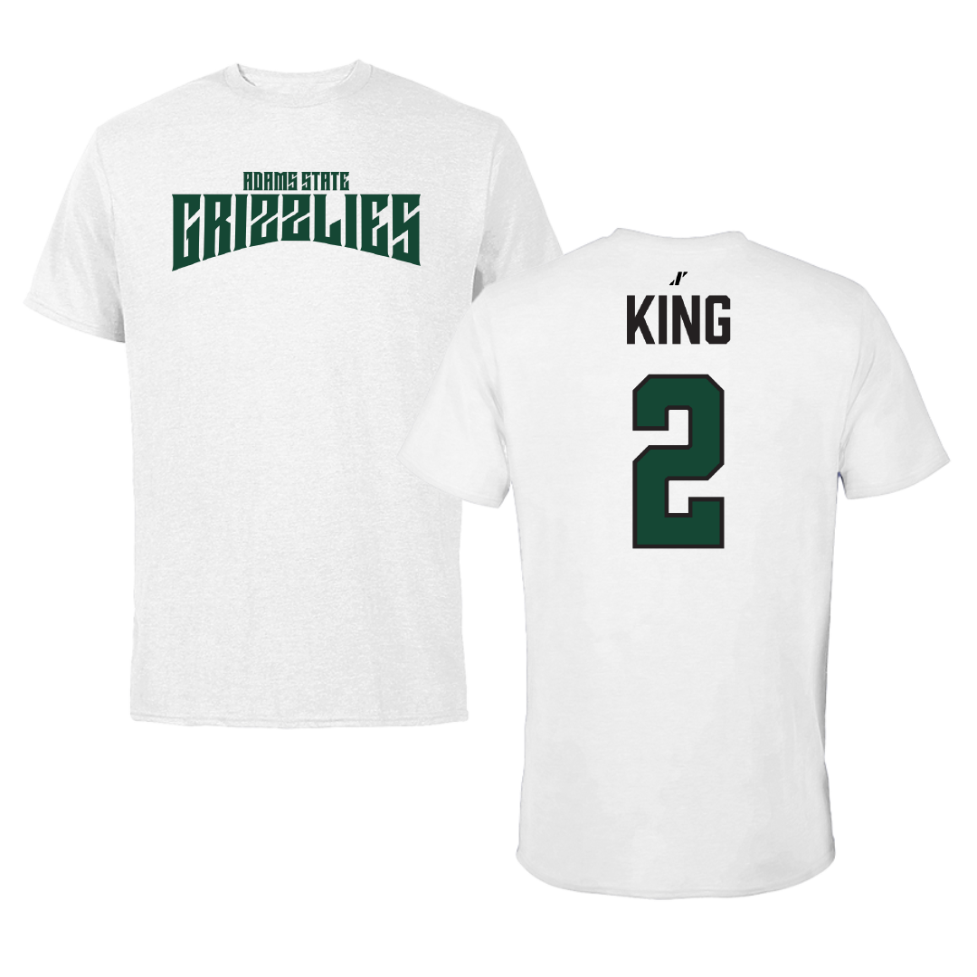 Adams State University Basketball (M) White Classic Tee - #2 Jayce King