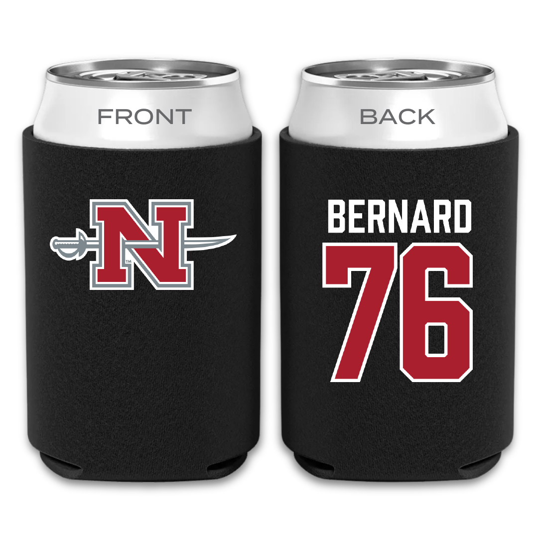 Nicholls State University Football Black Can Cooler - #76 Ryan Bernard