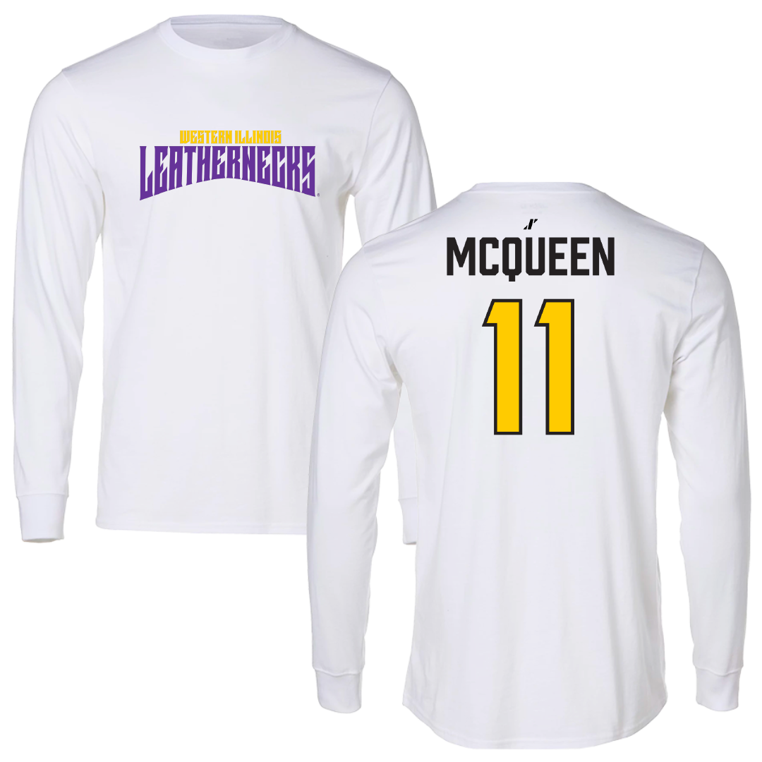 Western Illinois University Softball White Classic Long Sleeve - #11 Tori McQueen