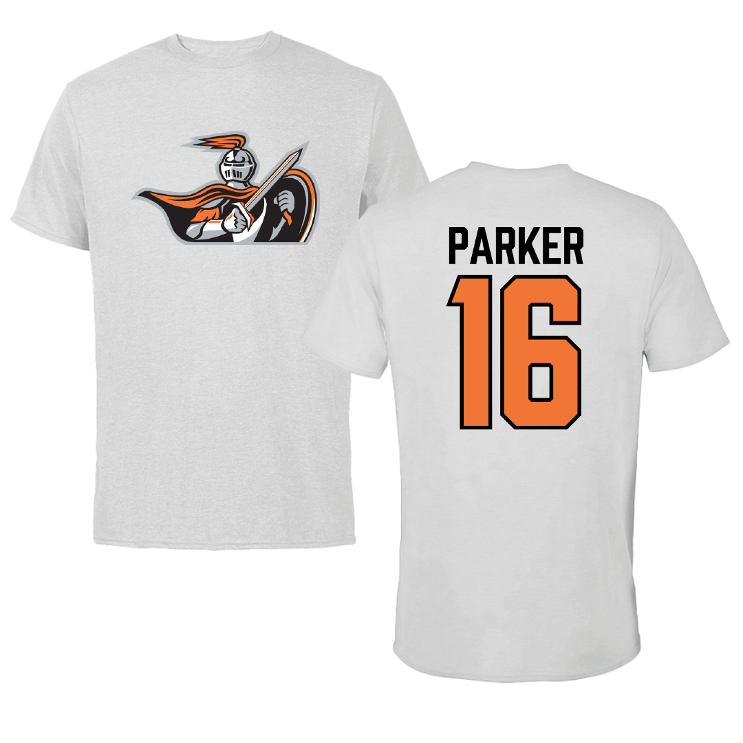 Heidelberg University Lacrosse Light Gray Tee - #16 Colin Parker
