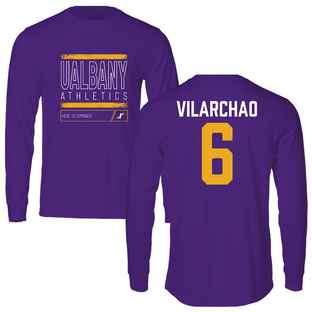 University at Albany Softball Purple Dominate Long Sleeve - #6 Victoria Vilarchao