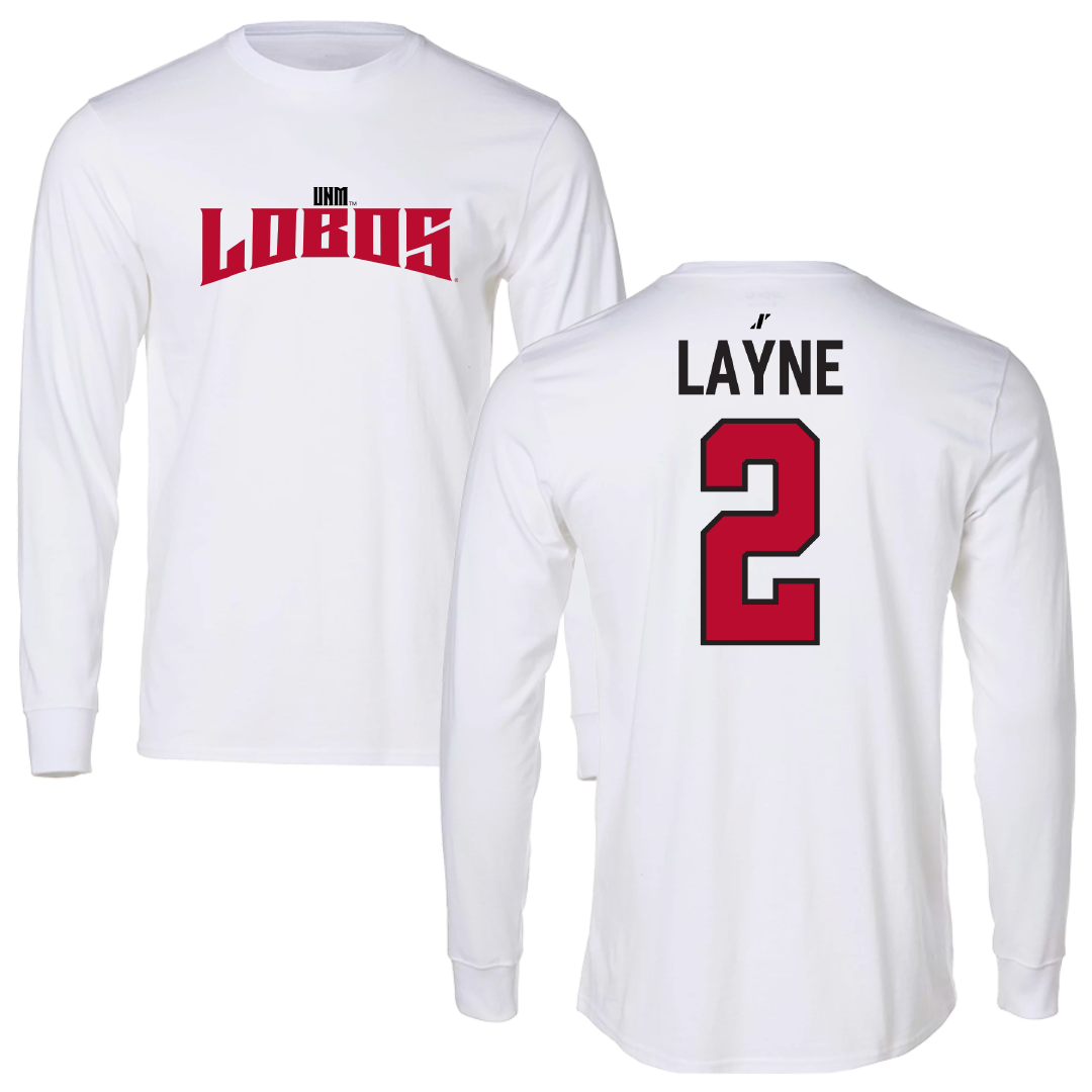 University of New Mexico Football White Classic Long Sleeve - #2 Jack Layne