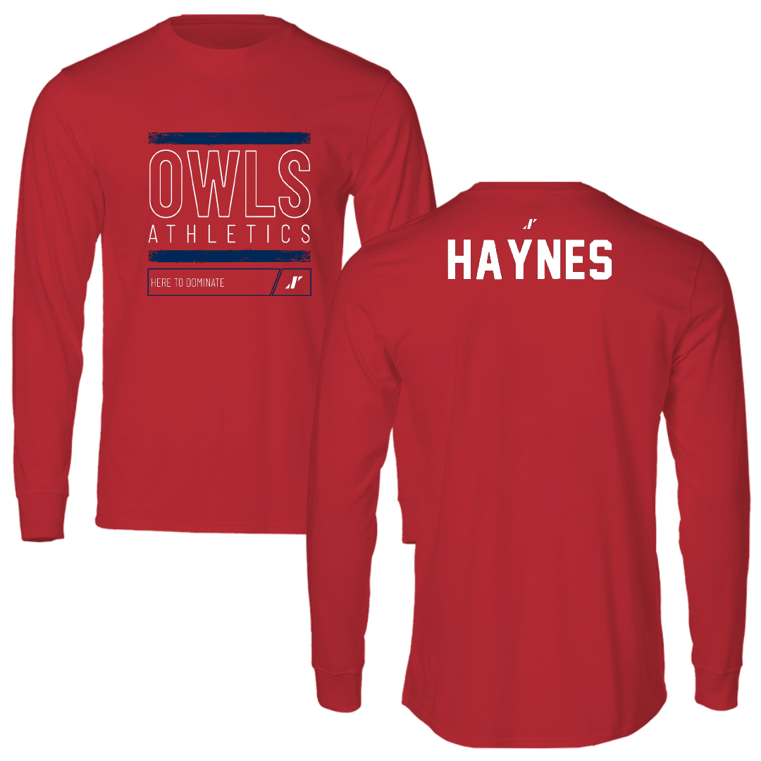 Florida Atlantic University Cheer Red Dominate Performance Long Sleeve - Trista Haynes