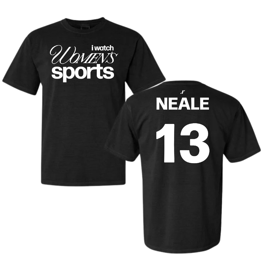 Bradley University Basketball Black WHM Comfort Colors Tee - #13 Sheyene Neale
