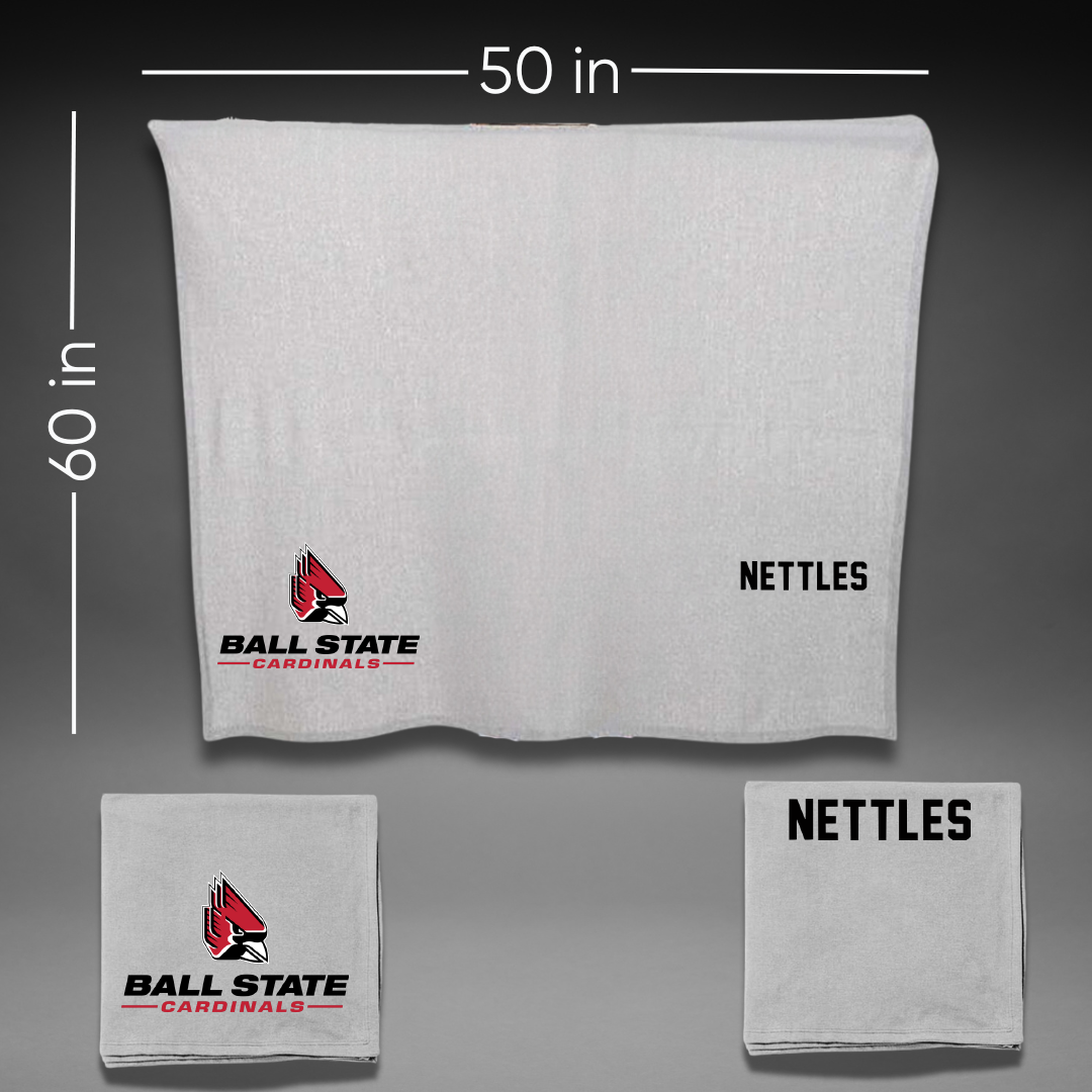 Ball State University TF and XC Gray Blanket - Kenli Nettles
