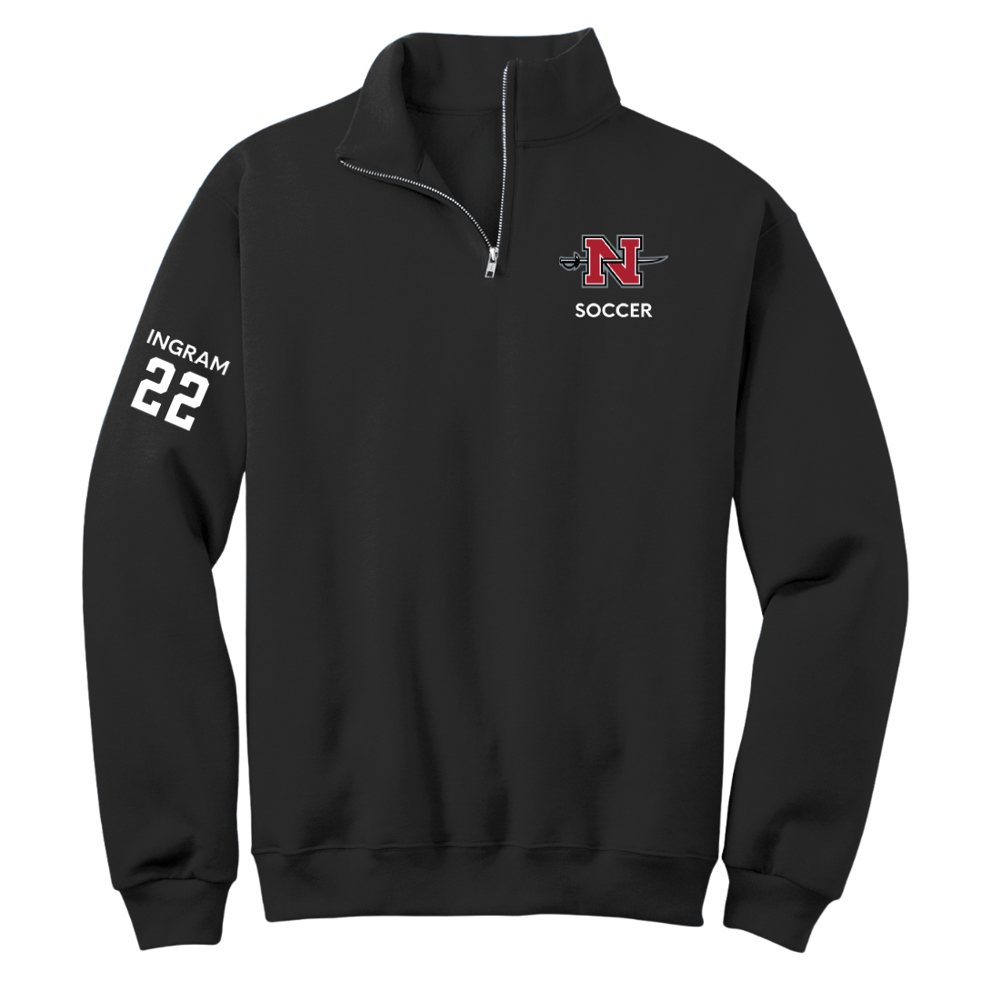 Nicholls State University Soccer (W) Black Quarter-Zip - #22 Kori Ingram