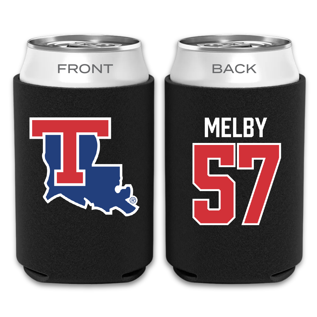 Louisiana Tech University Baseball Black Can Cooler - #57 Will Melby