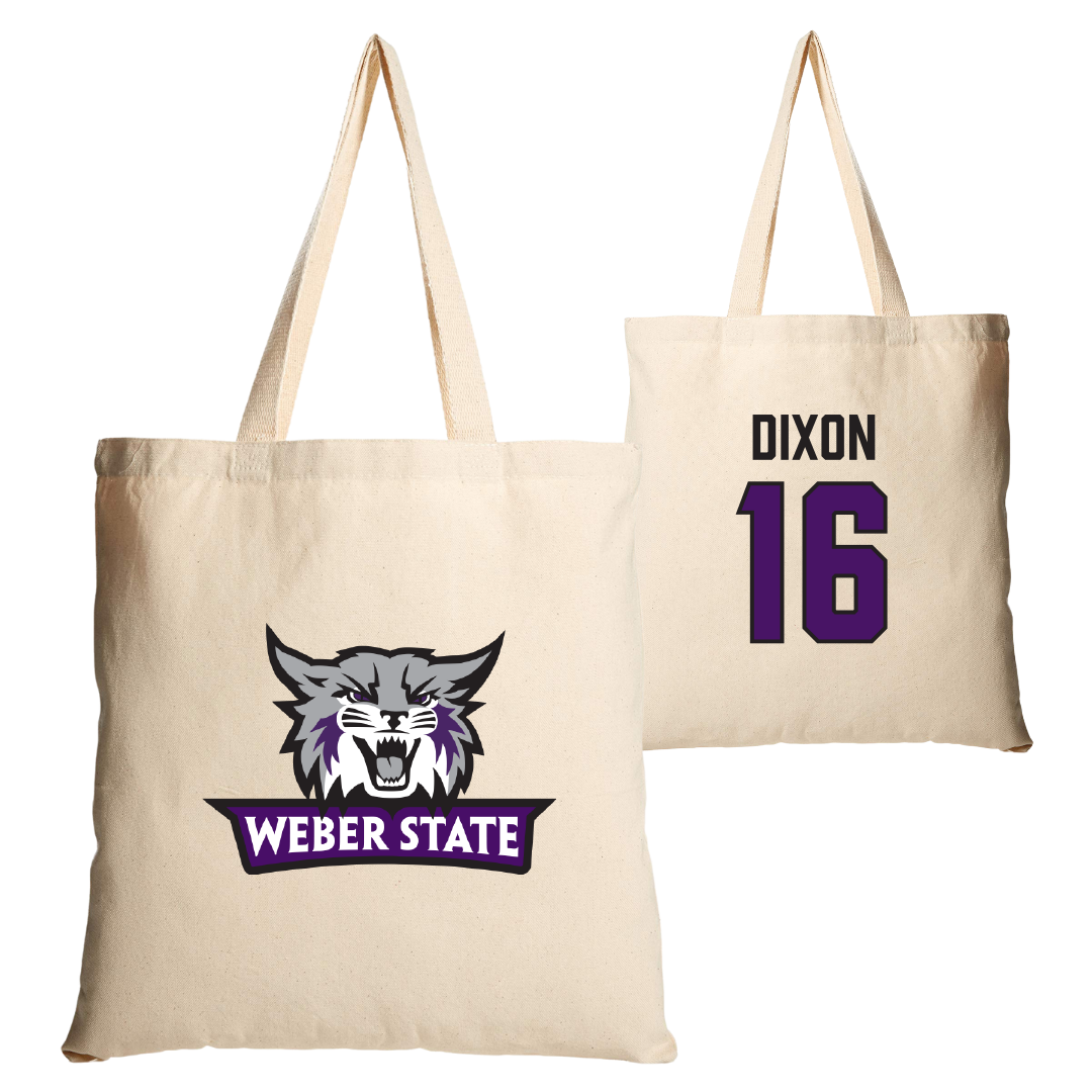 Weber State University Football Tan Canvas Tote Bag - #16 Toddrick Dixon